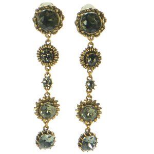 Vintage Oscar de la Renta Crystal Drop Earrings